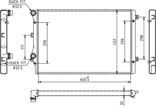 Hart 610 659 - Radiator, mühərrikin soyudulması furqanavto.az