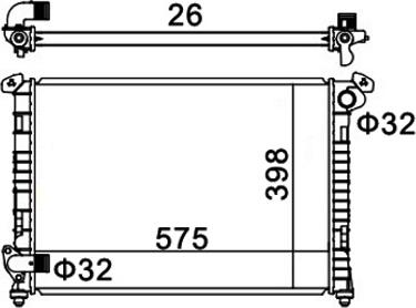 Hart 611 966 - Radiator, mühərrikin soyudulması furqanavto.az