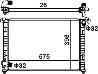 Hart 611 968 - Radiator, mühərrikin soyudulması furqanavto.az