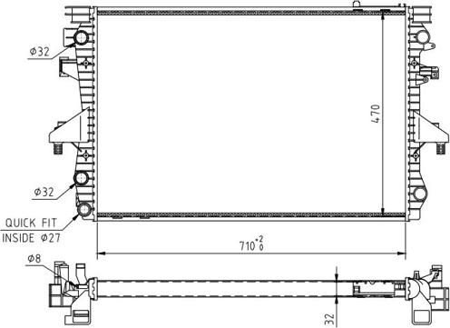 Hart 611 623 - Radiator, mühərrikin soyudulması furqanavto.az