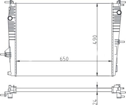 Hart 611 193 - Radiator, mühərrikin soyudulması furqanavto.az