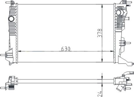 Hart 611 192 - Radiator, mühərrikin soyudulması furqanavto.az