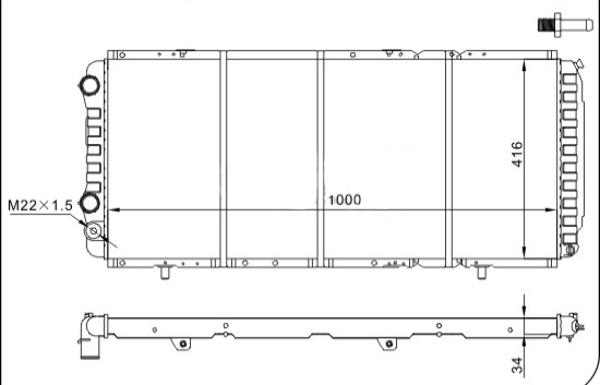 Hart 611 188 - Radiator, mühərrikin soyudulması furqanavto.az