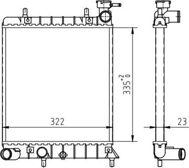 Hart 611 890 - Radiator, mühərrikin soyudulması furqanavto.az