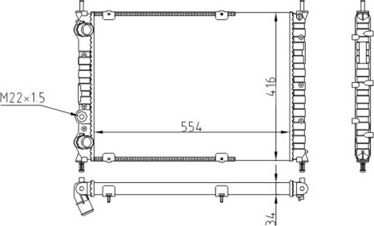 Hart 611 771 - Radiator, mühərrikin soyudulması furqanavto.az