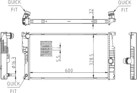 Hart 618 693 - Radiator, mühərrikin soyudulması furqanavto.az