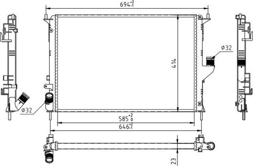 Hart 618 148 - Radiator, mühərrikin soyudulması furqanavto.az