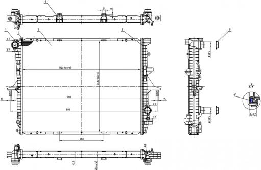 Hart 617 310 - Radiator, mühərrikin soyudulması furqanavto.az