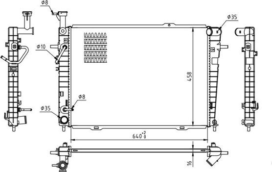 Hart 630 233 - Radiator, mühərrikin soyudulması furqanavto.az