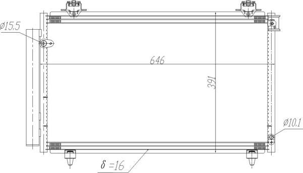 Hart 637 016 - Kondenser, kondisioner furqanavto.az