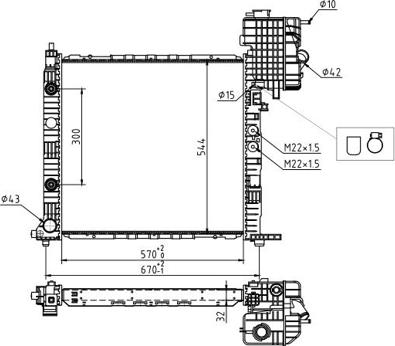 Hart 637 191 - Radiator, mühərrikin soyudulması furqanavto.az