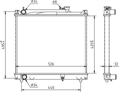 Hart 637 146 - Radiator, mühərrikin soyudulması furqanavto.az