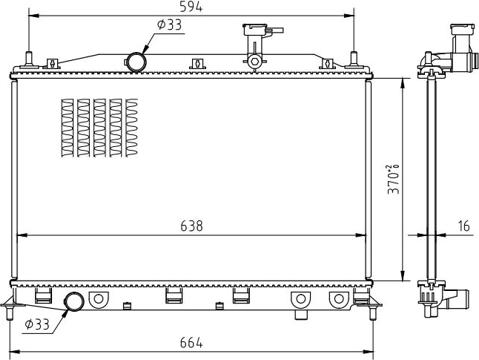 Hart 637 156 - Radiator, mühərrikin soyudulması furqanavto.az