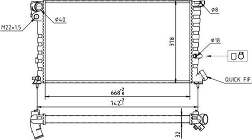 Hart 637 135 - Radiator, mühərrikin soyudulması furqanavto.az