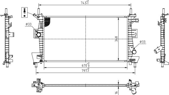 Hart 637 130 - Radiator, mühərrikin soyudulması furqanavto.az