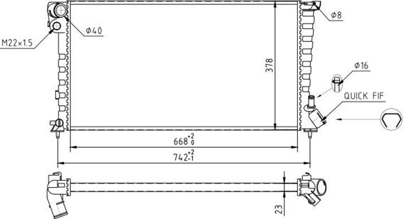 Hart 637 131 - Radiator, mühərrikin soyudulması furqanavto.az