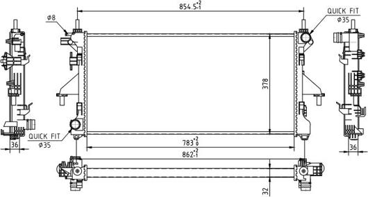 Hart 637 129 - Radiator, mühərrikin soyudulması furqanavto.az