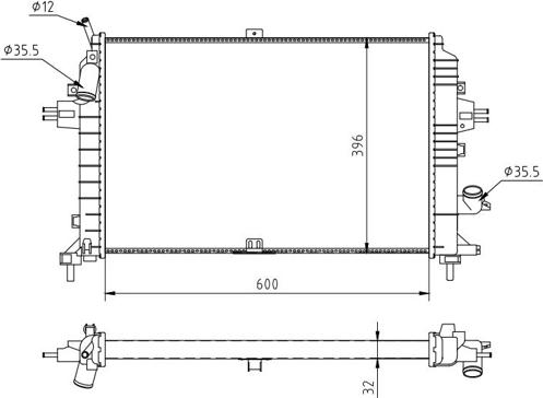 Hart 637 128 - Radiator, mühərrikin soyudulması furqanavto.az