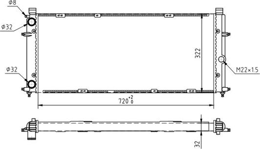 Hart 637 204 - Radiator, mühərrikin soyudulması furqanavto.az