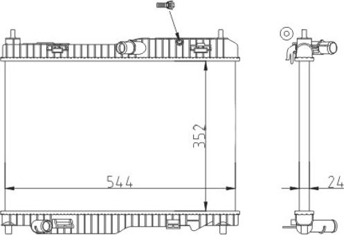 Hart 628 670 - Radiator, mühərrikin soyudulması furqanavto.az