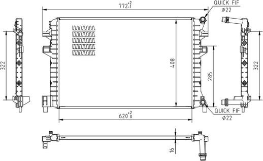 Hart 623 812 - Radiator, mühərrikin soyudulması furqanavto.az