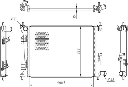 Hart 622 004 - Radiator, mühərrikin soyudulması furqanavto.az