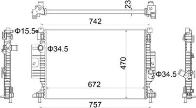 Hart 622 000 - Radiator, mühərrikin soyudulması furqanavto.az