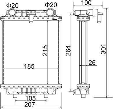 Hart 622 258 - Radiator, mühərrikin soyudulması furqanavto.az