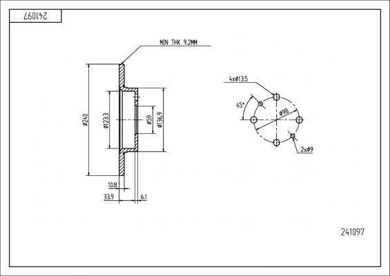 Hart 241 097 - Əyləc Diski furqanavto.az