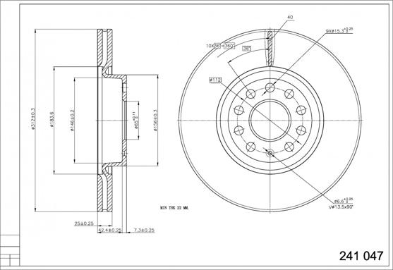 Hart 241 047 - Əyləc Diski furqanavto.az