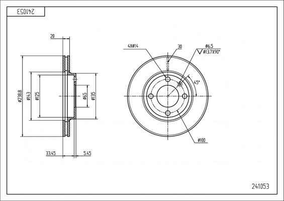 Hart 241 053 - Əyləc Diski furqanavto.az