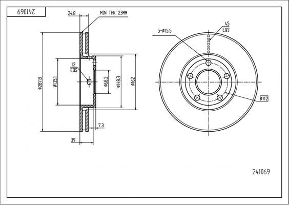 Hart 241 069 - Əyləc Diski furqanavto.az