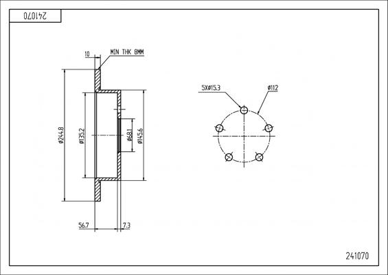 Hart 241 070 - Əyləc Diski furqanavto.az