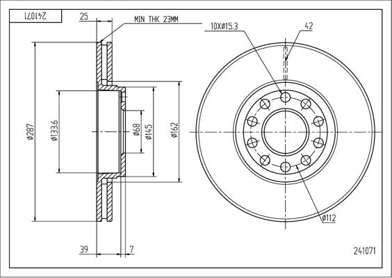 Hart 241 071 - Əyləc Diski furqanavto.az