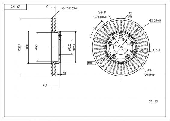 Hart 241 145 - Əyləc Diski furqanavto.az