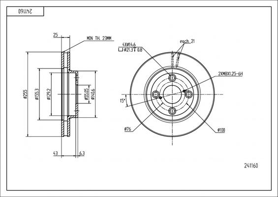 Hart 241 160 - Əyləc Diski furqanavto.az