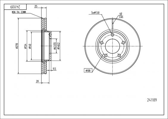 Hart 241 109 - Əyləc Diski furqanavto.az