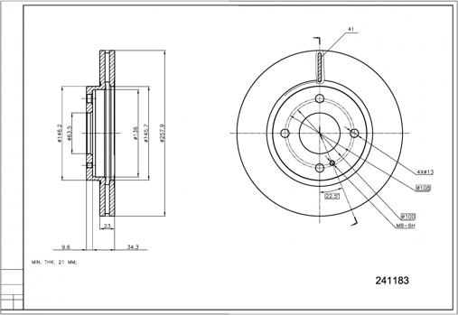 Hart 241 183 - Əyləc Diski furqanavto.az