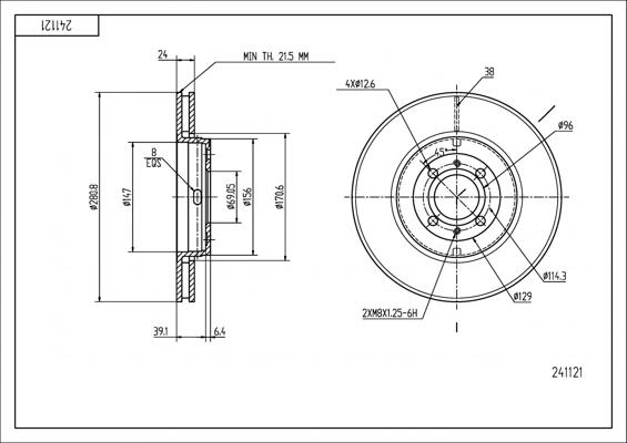 Hart 241 121 - Əyləc Diski furqanavto.az