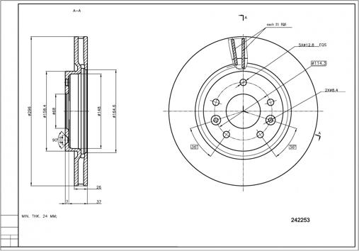 Hart 242 253 - Əyləc Diski furqanavto.az