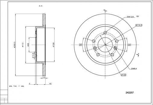 Hart 242 257 - Əyləc Diski furqanavto.az