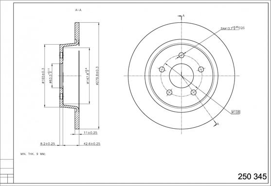 Hart 250 345 - Əyləc Diski furqanavto.az