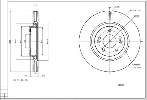 Hart 250 339 - Əyləc Diski furqanavto.az