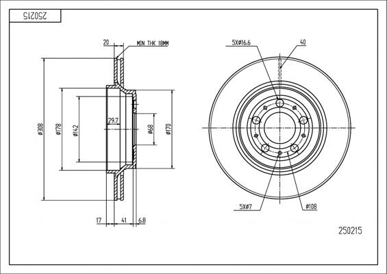 Hart 250 215 - Əyləc Diski furqanavto.az