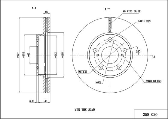 Hart 258 020 - Əyləc Diski furqanavto.az