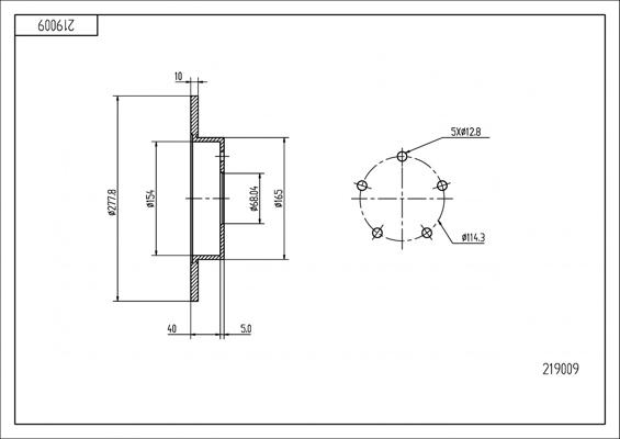 Hart 219 009 - Əyləc Diski furqanavto.az