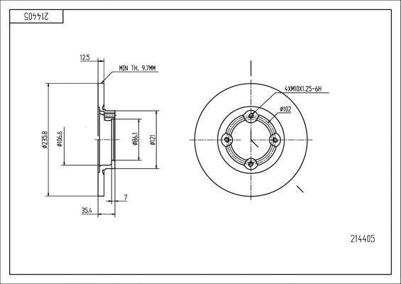 Hart 214 405 - Əyləc Diski furqanavto.az