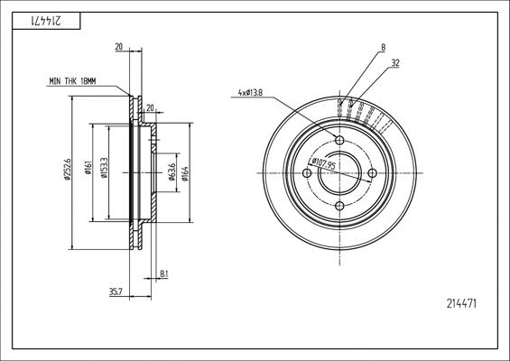 Hart 214 471 - Əyləc Diski furqanavto.az