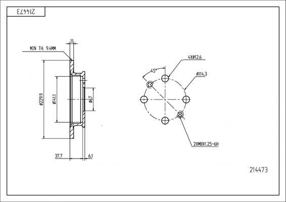 Hart 214 473 - Əyləc Diski furqanavto.az