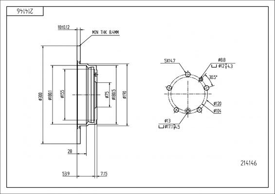 Hart 214 146 - Əyləc Diski furqanavto.az